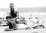 Air Force 1st Lt. Archie Connors and his future wife, Frankie, at Jacksonville Beach, Florida prior to their wedding in 1951 - Baited Trap, The Ambush of Mission 1890 - BelleAire Press